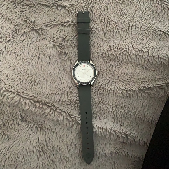 Michele Women’s 40mm Watch (grey silicone band) main image 4